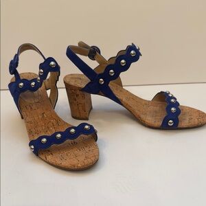 VANELi size 8Blue Studded Women's cork heel Sandals